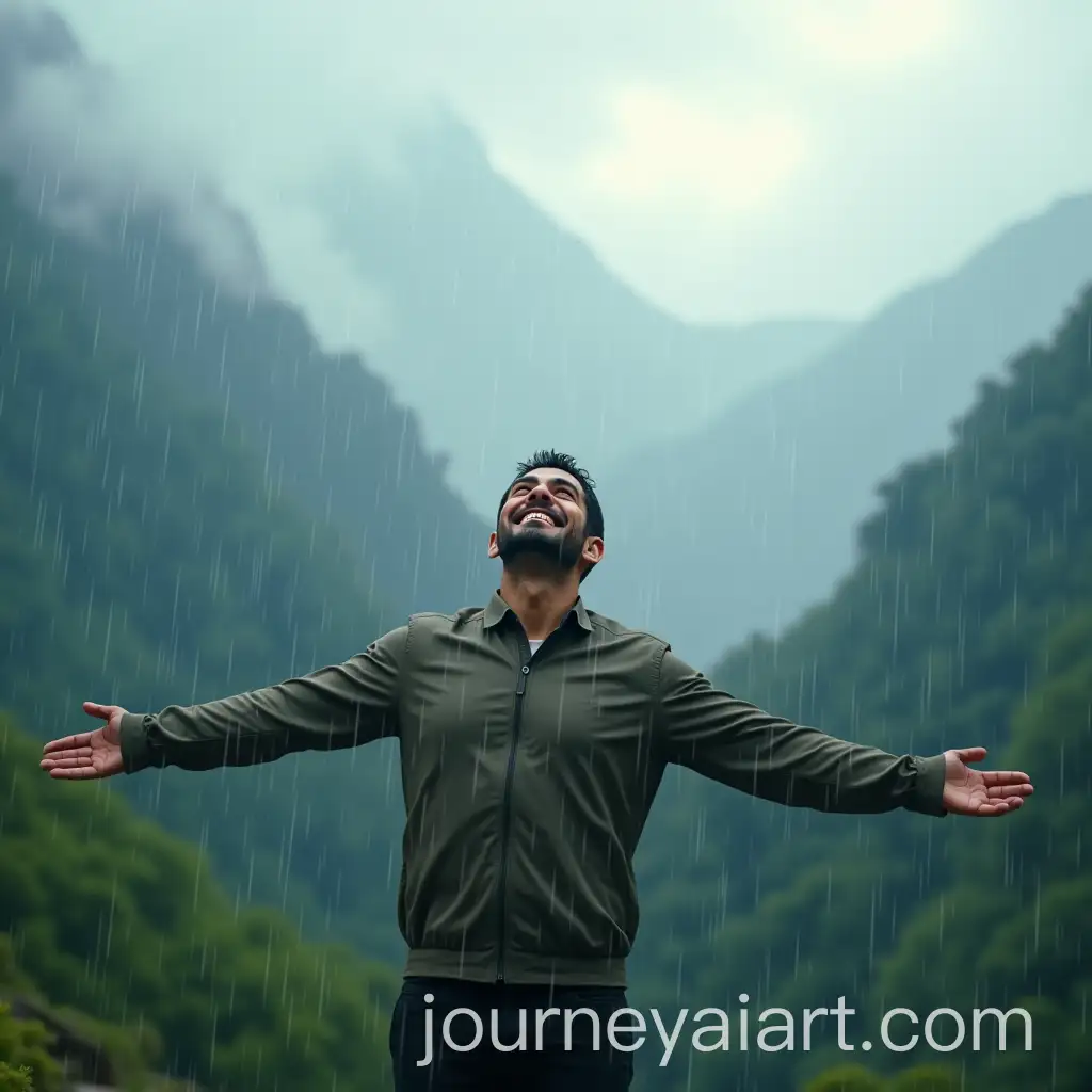 Joyful-Man-Embracing-Rain-on-Misty-Mountain
