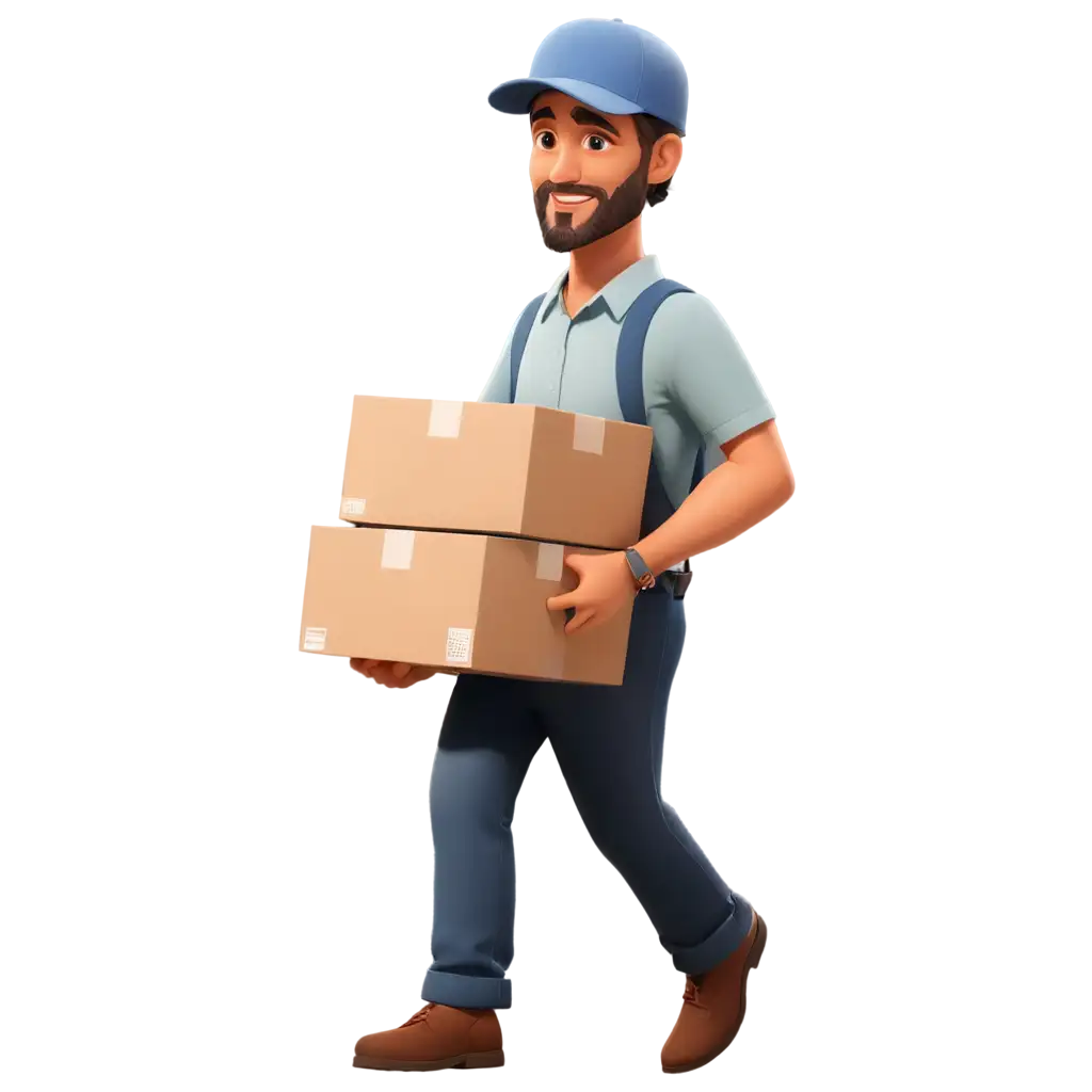 PNG-Stroke-Illustration-of-a-Man-Transporting-Boxes-Near-Ocean-Shipment