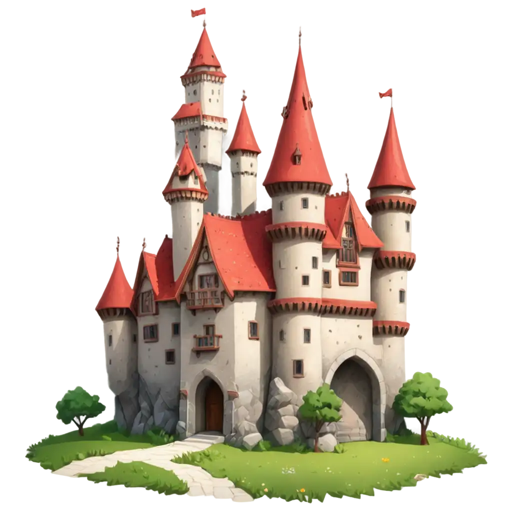 Adorable-Castle-Cartoon-PNG-Enhance-Your-Projects-with-Whimsical-Art