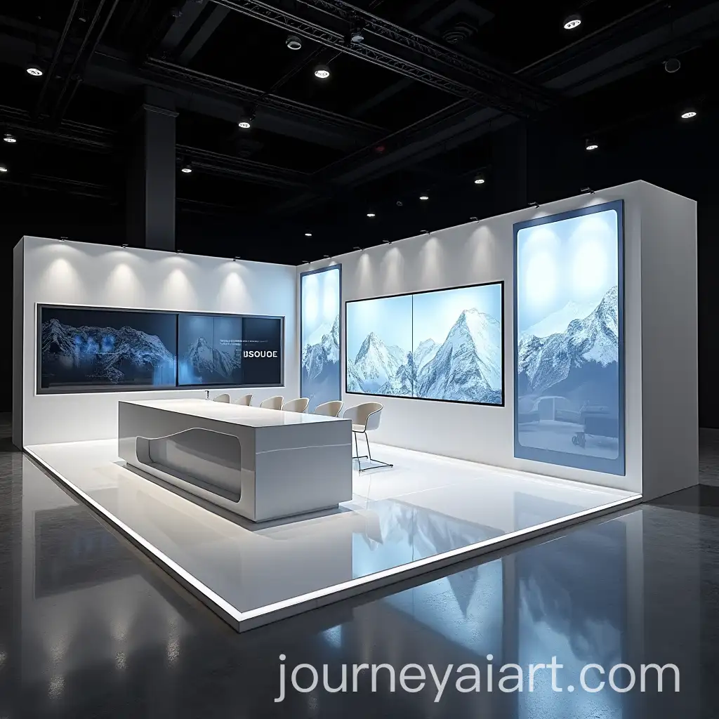 Modern-Exhibition-Stand-with-HighTech-Features-and-Glass-Elements