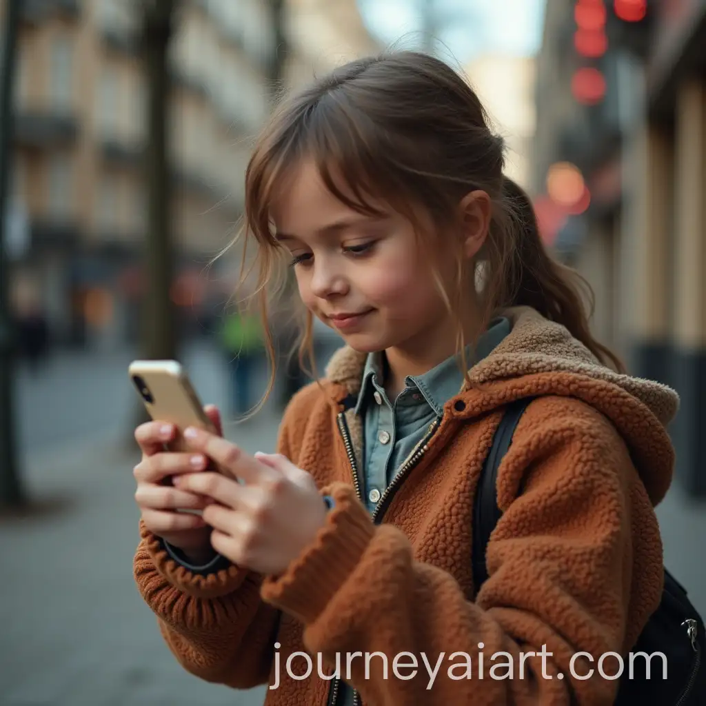 Young-Girl-Playing-on-Her-Phone-in-a-Relaxed-Setting