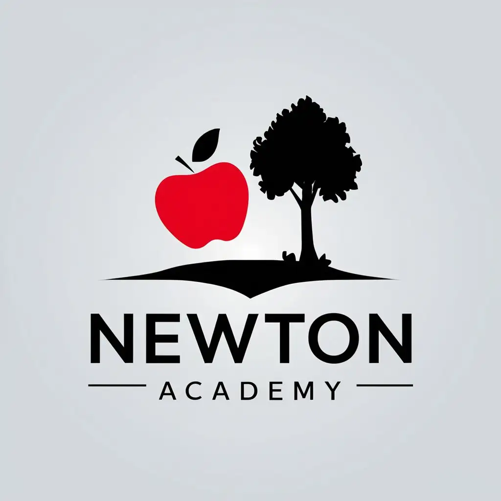 LOGO-Design-For-Newton-Academy-Minimalistic-Vector-with-Falling-Apple-and-AI-Tree