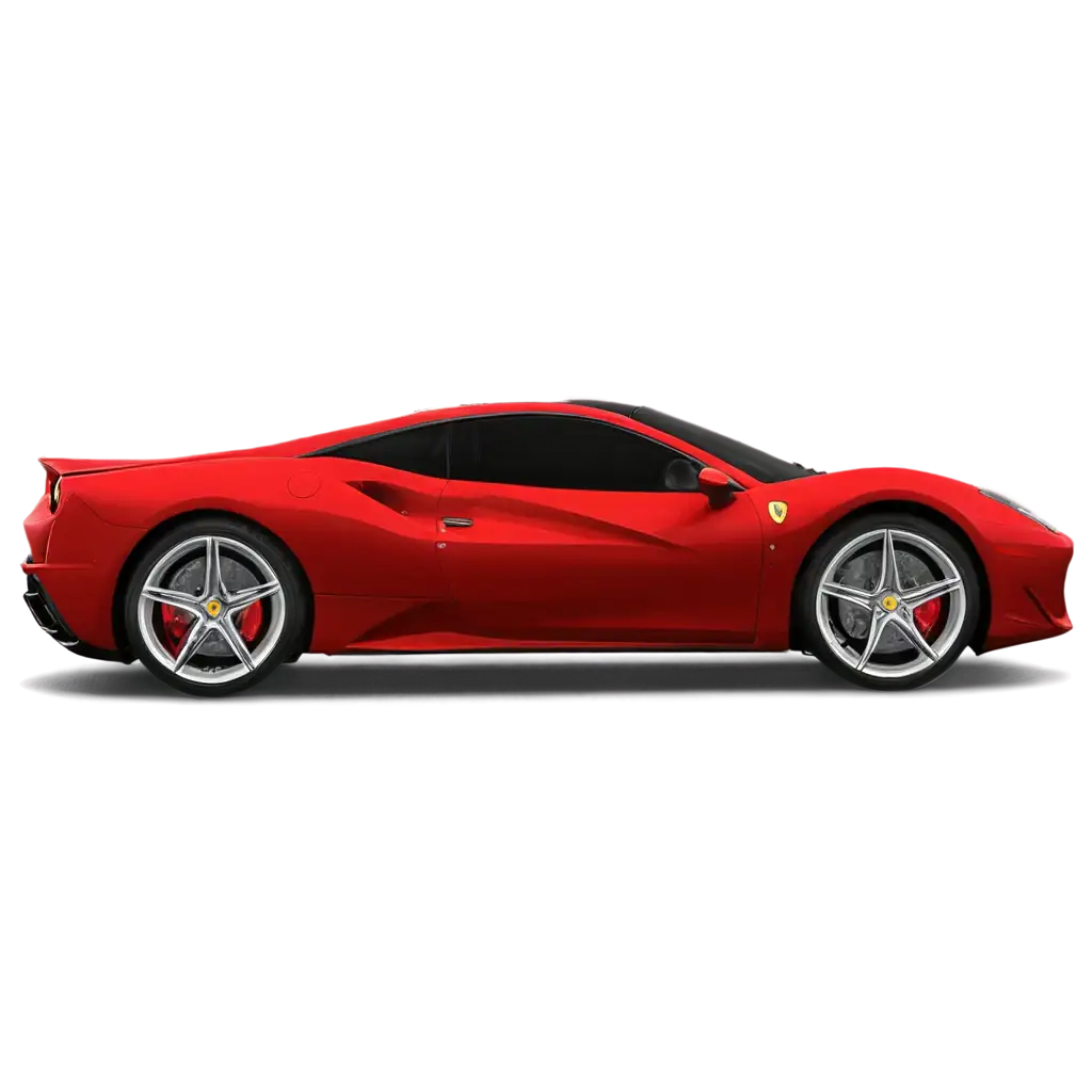 Red Ferrari sideways