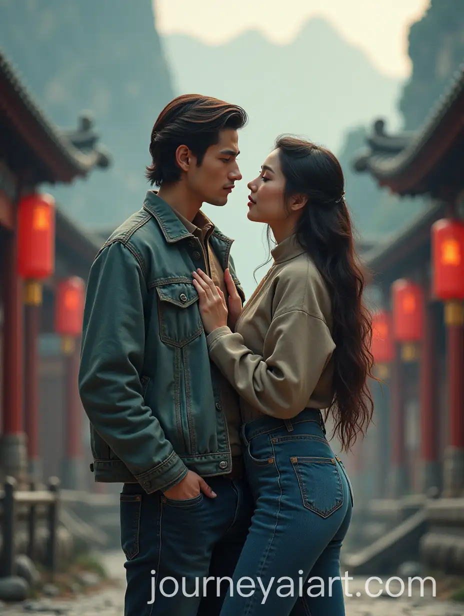 Romance-Novel-Cover-Featuring-European-Couple-in-Ancient-China-with-Xianxia-Fantasy-Elements