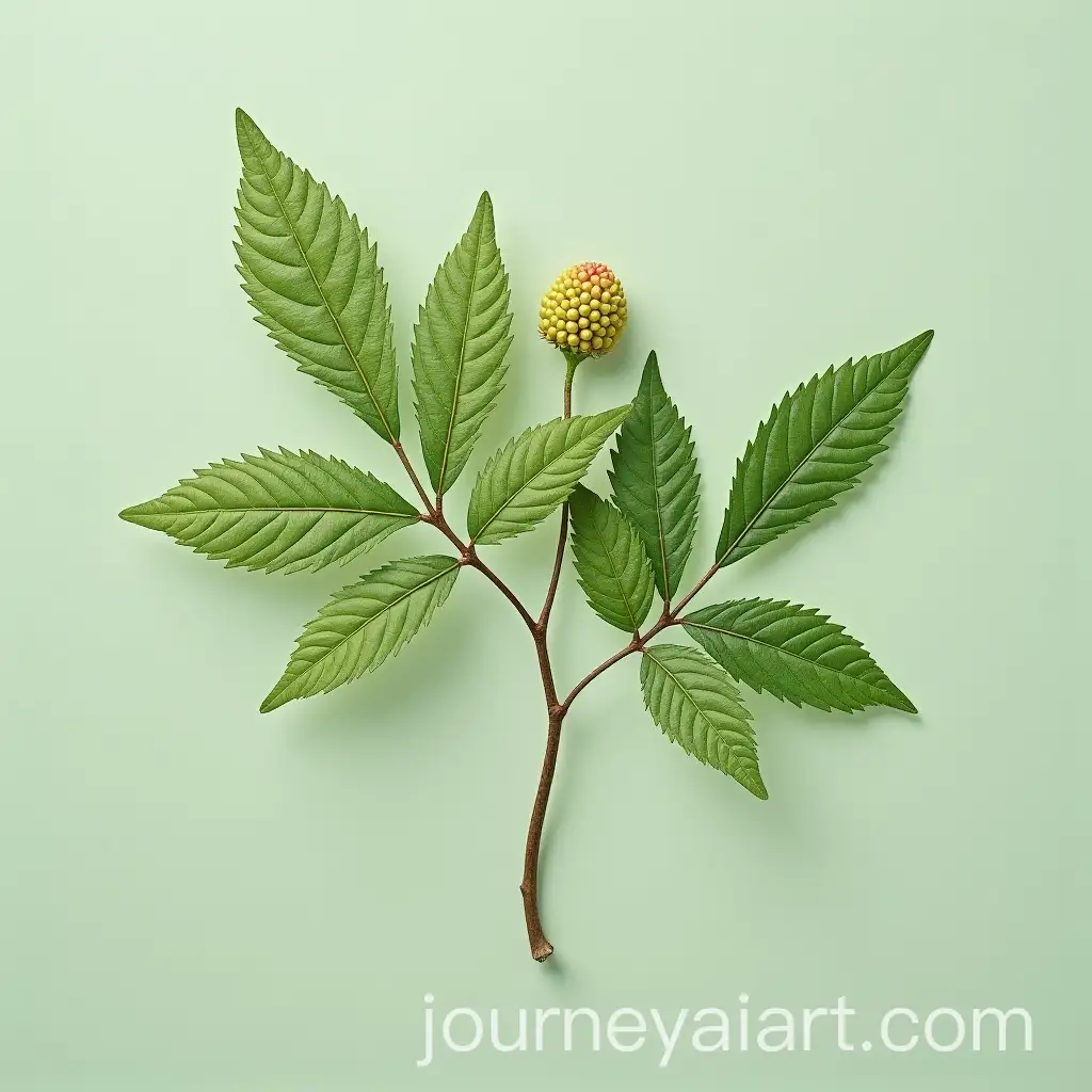 Cloudberry-Branch-with-Fresh-Berries-on-White-Background