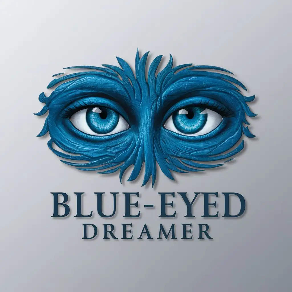 a logo design,with the text "Blue-Eyed Dreamer", main symbol:blue eyes, like an ocean,complex,be used in Others industry,clear background