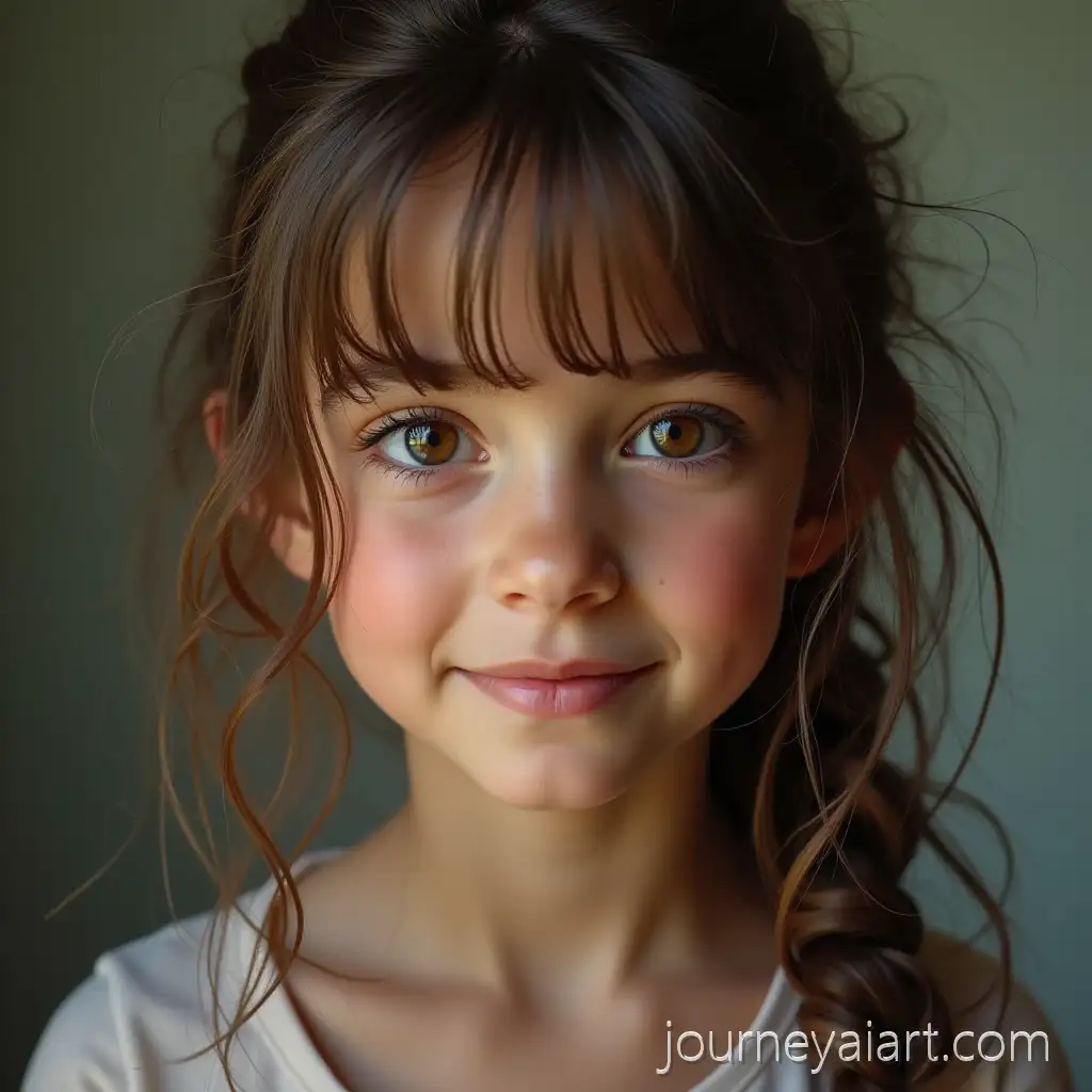 Hyperrealistic-Portrait-of-a-12YearOld-Girl-with-Expressive-Features