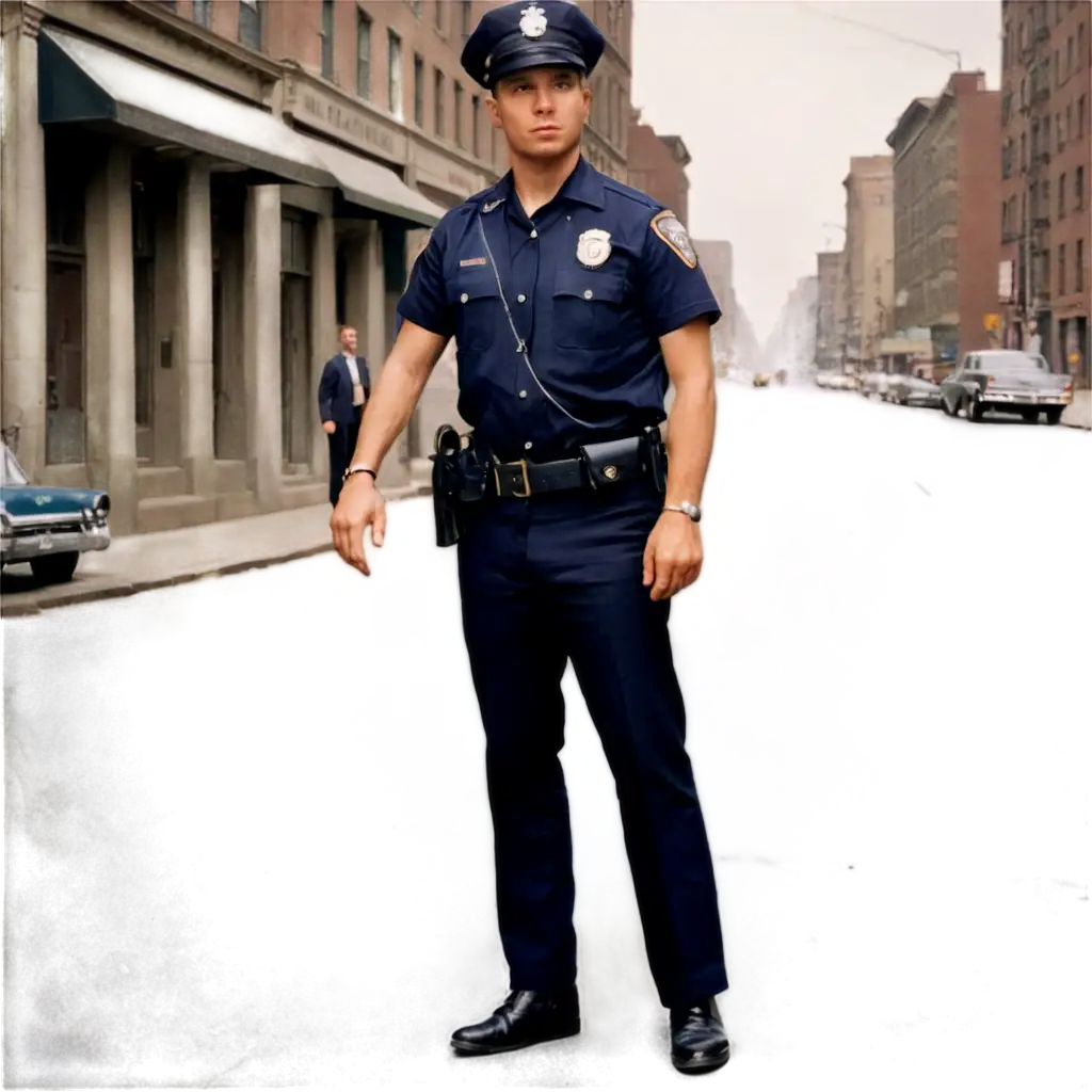 Vintage-NYC-Police-Officer-in-1960-PNG-Image-Authentic-Street-Scene