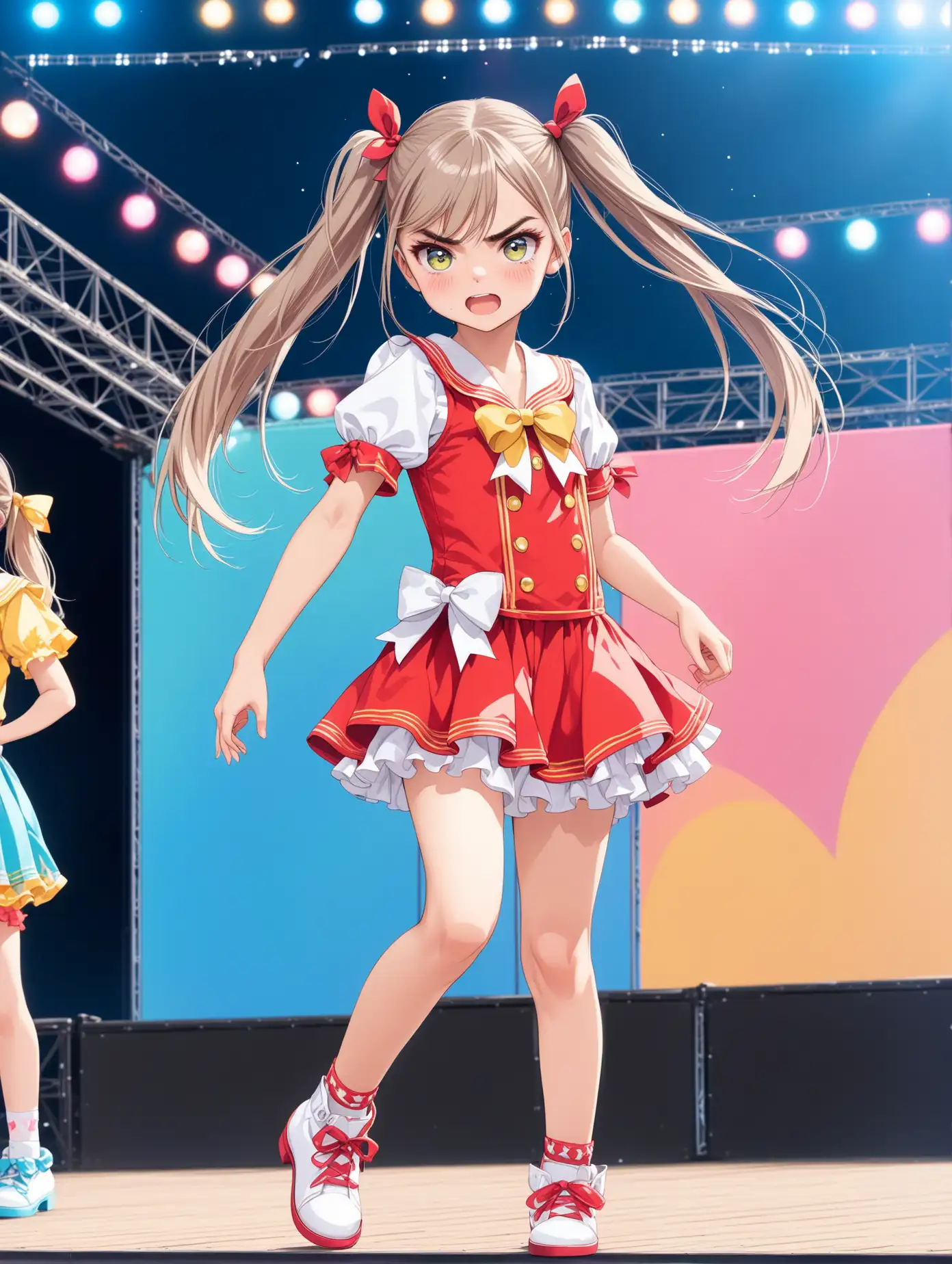 Young-Child-Dressed-as-Idol-with-Twin-Tails-Performing-on-Outdoor-Live-Stage