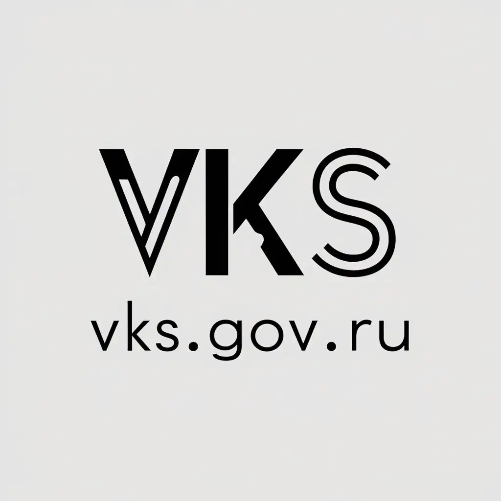 a vector logo design,with the text "VKS.GOV.RU", main symbol:Video conferencing service for Government Bodies of the Russian Federation,Moderate,be used in Internet industry,clear background