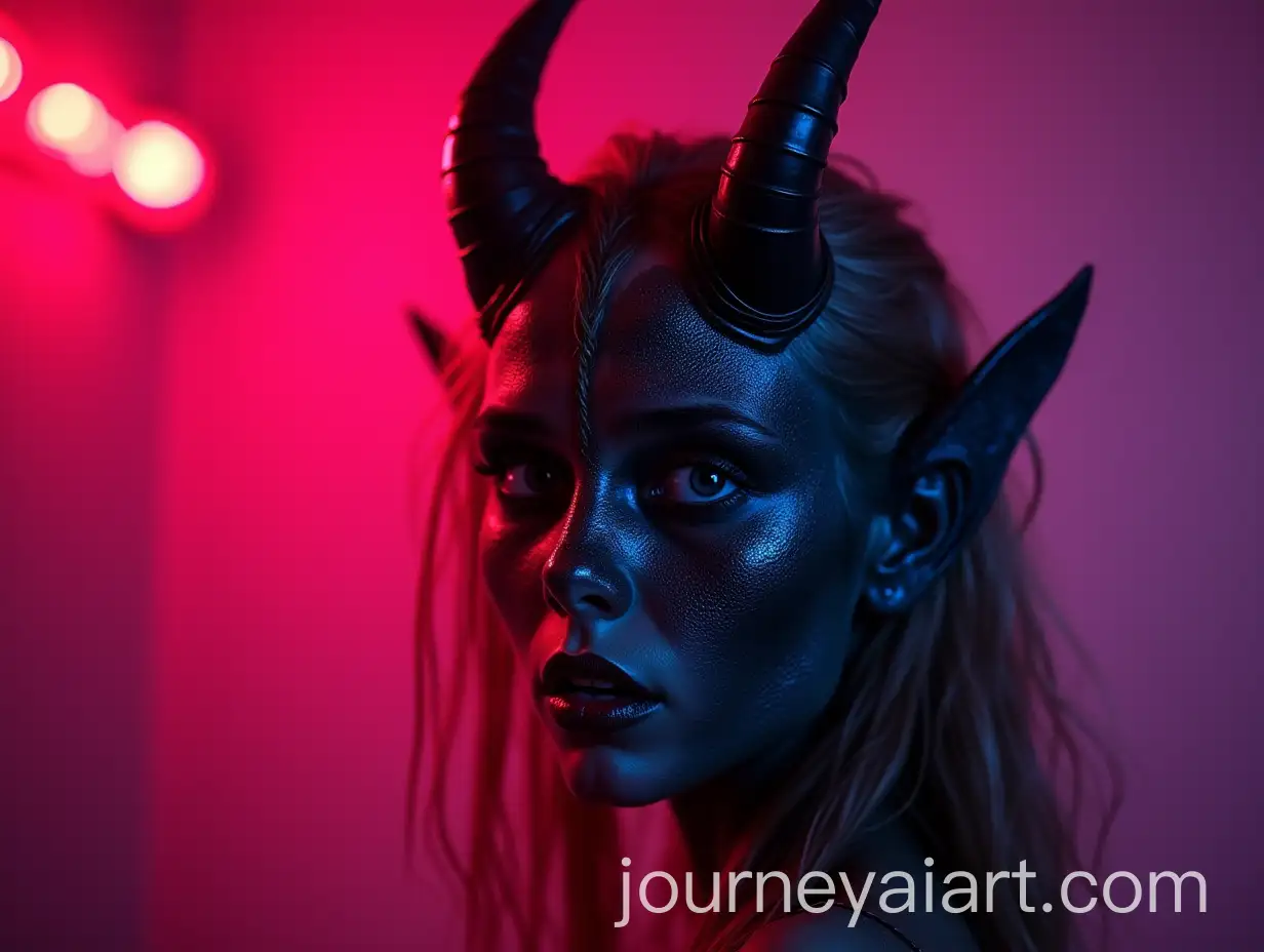 Demon-Girl-with-Horns-in-Neon-Room