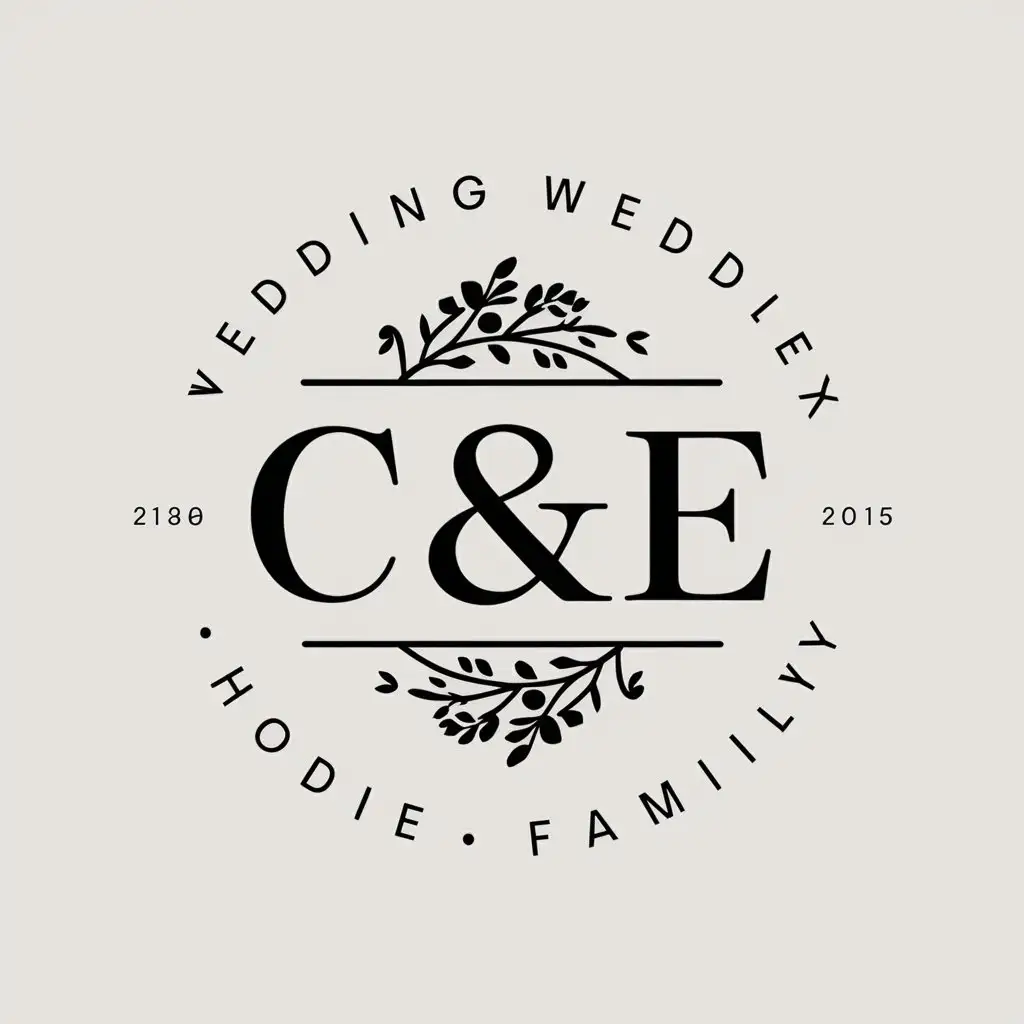 LOGO Design For CE Elegant Wedding Theme with Timeless Vector Graphics