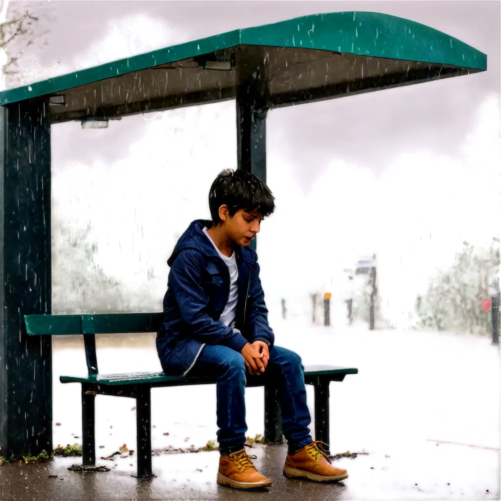 Aarav-Sitting-Alone-Under-a-Broken-Bus-Shelter-in-the-Rain-HighQuality-PNG-Image-for-Dramatic-and-Emotional-Visuals