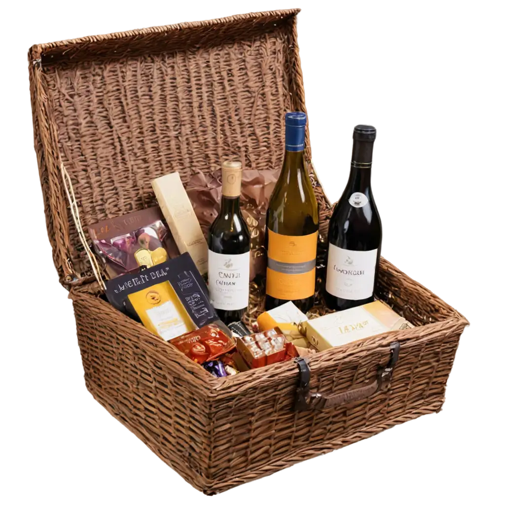 Luxurious-Premium-Hamper-PNG-Image-Gourmet-Treats-Fine-Wine-and-Personalized-Items