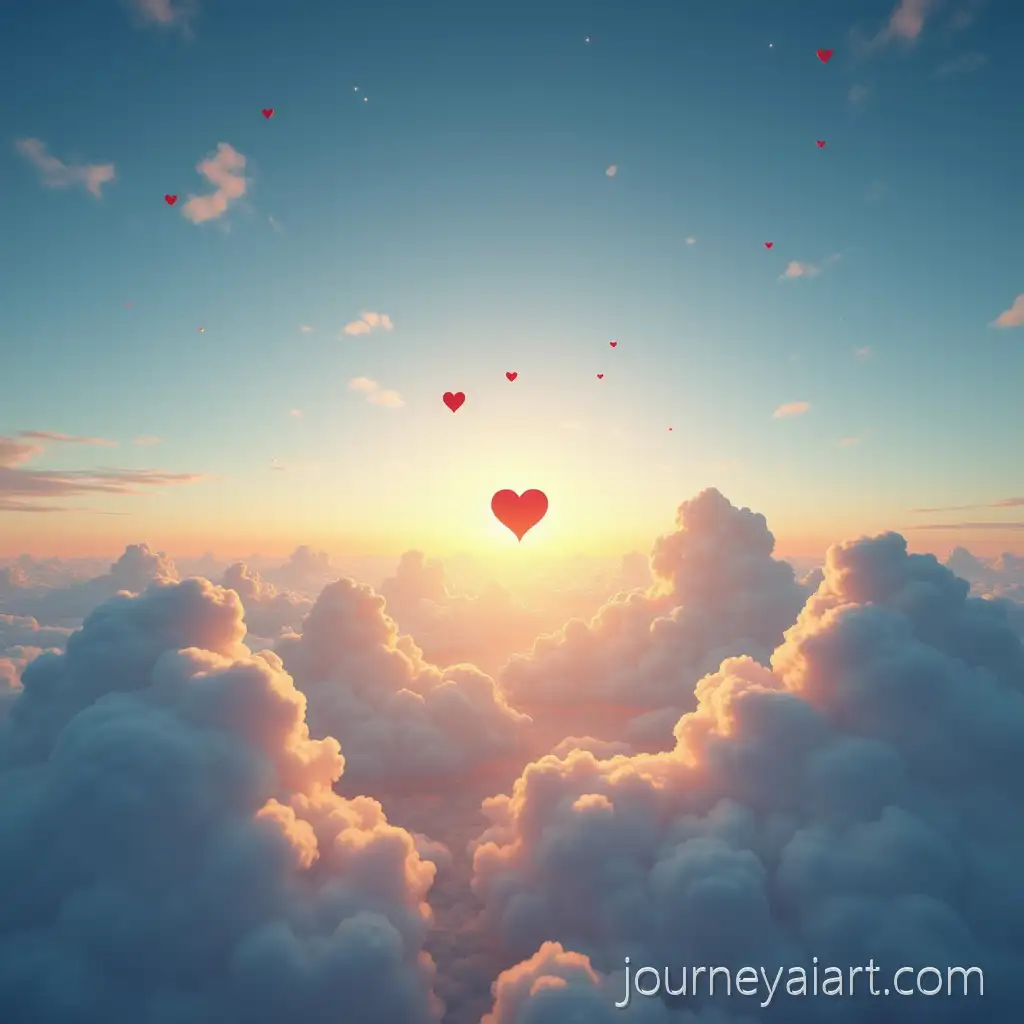 Soaring-Over-the-Horizon-with-a-Sense-of-Happiness-and-FreedomHeart-in-the-Sky