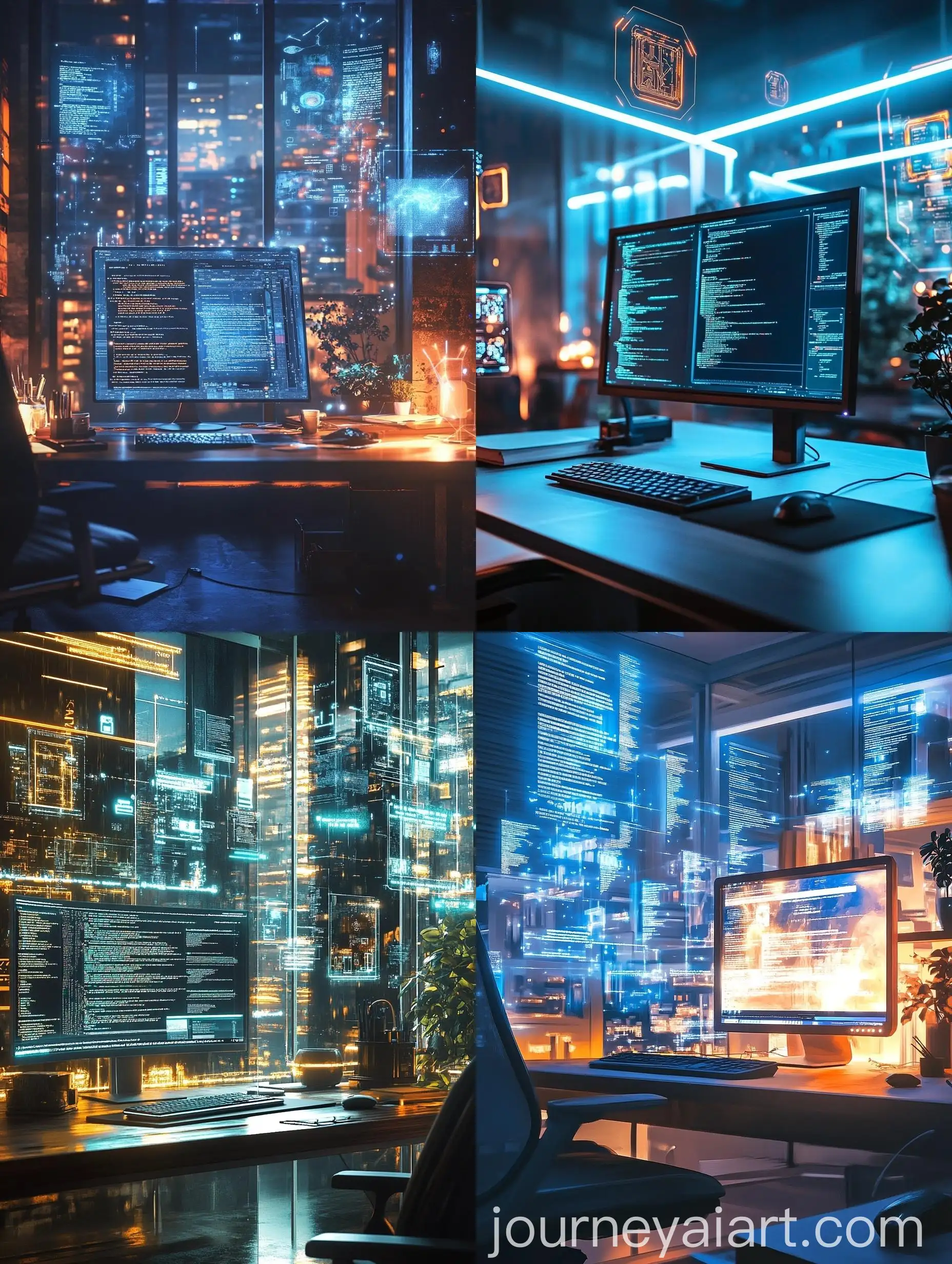 Creative-Writer-at-Modern-Desk-with-AI-Script-Generator-Interface-and-Holographic-Story-Prompts