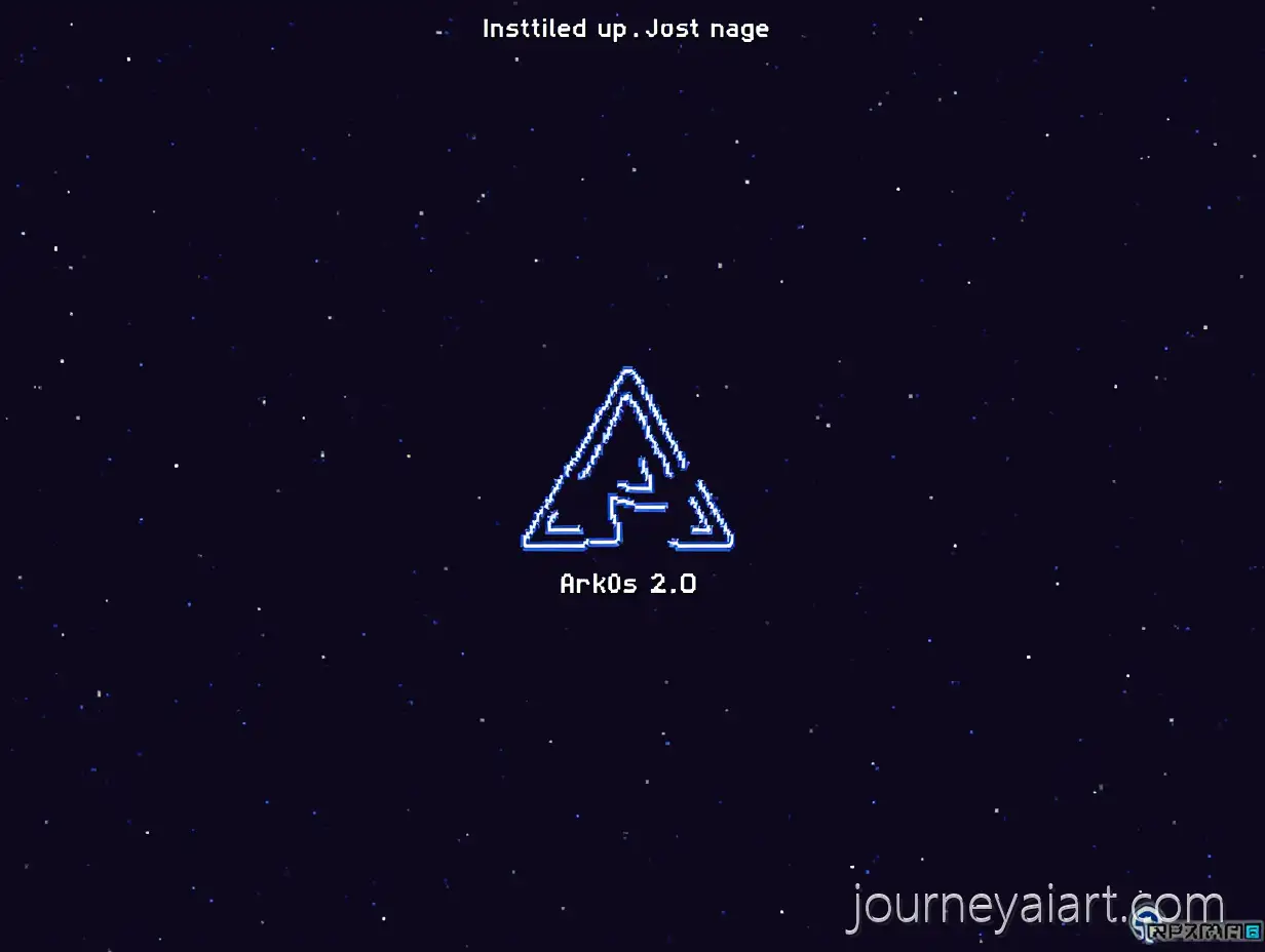 Pixel-Art-Gamer-Console-Startup-Screen-with-R36S-or-ArkOs-20-Logo