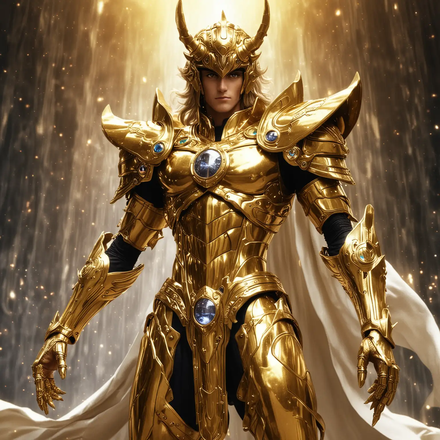 Capricorn-Shura-in-Golden-Armor-Using-Excalibur-Attack-Saint-Seiya