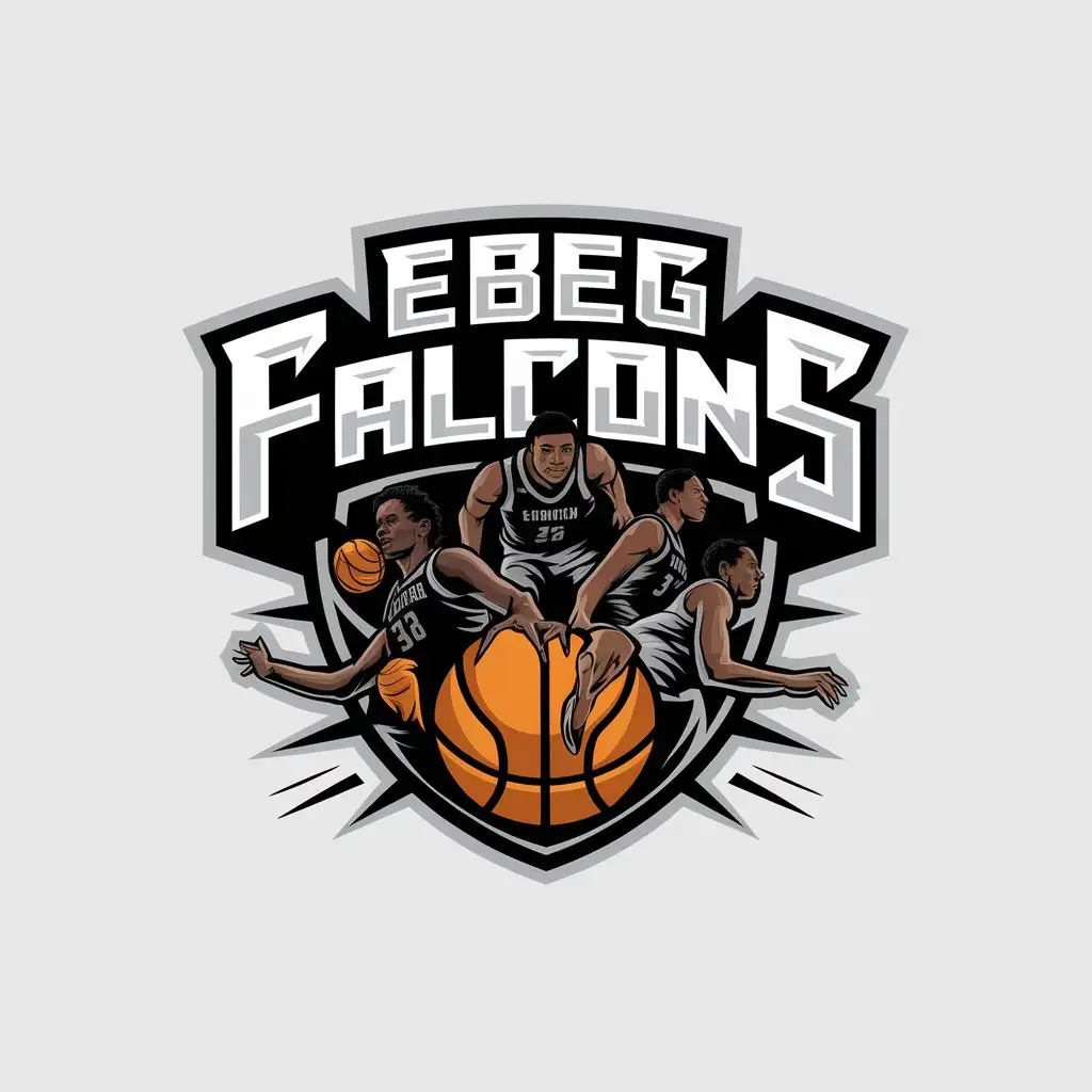 LOGO Design for EBEG Falcons Basketball Team Young Bright Supreme Complex