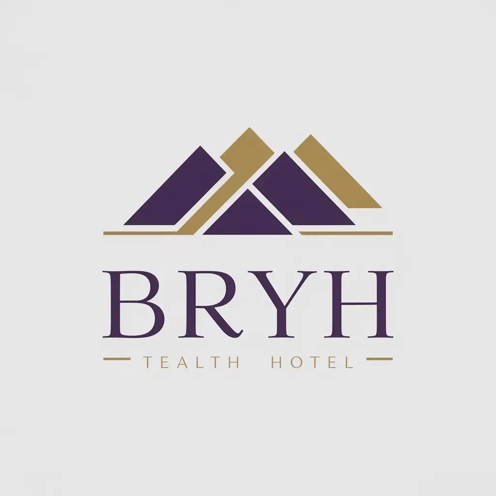 LOGO-Design-For-BRYH-Elegant-Purple-Gold-Abstract-Theme