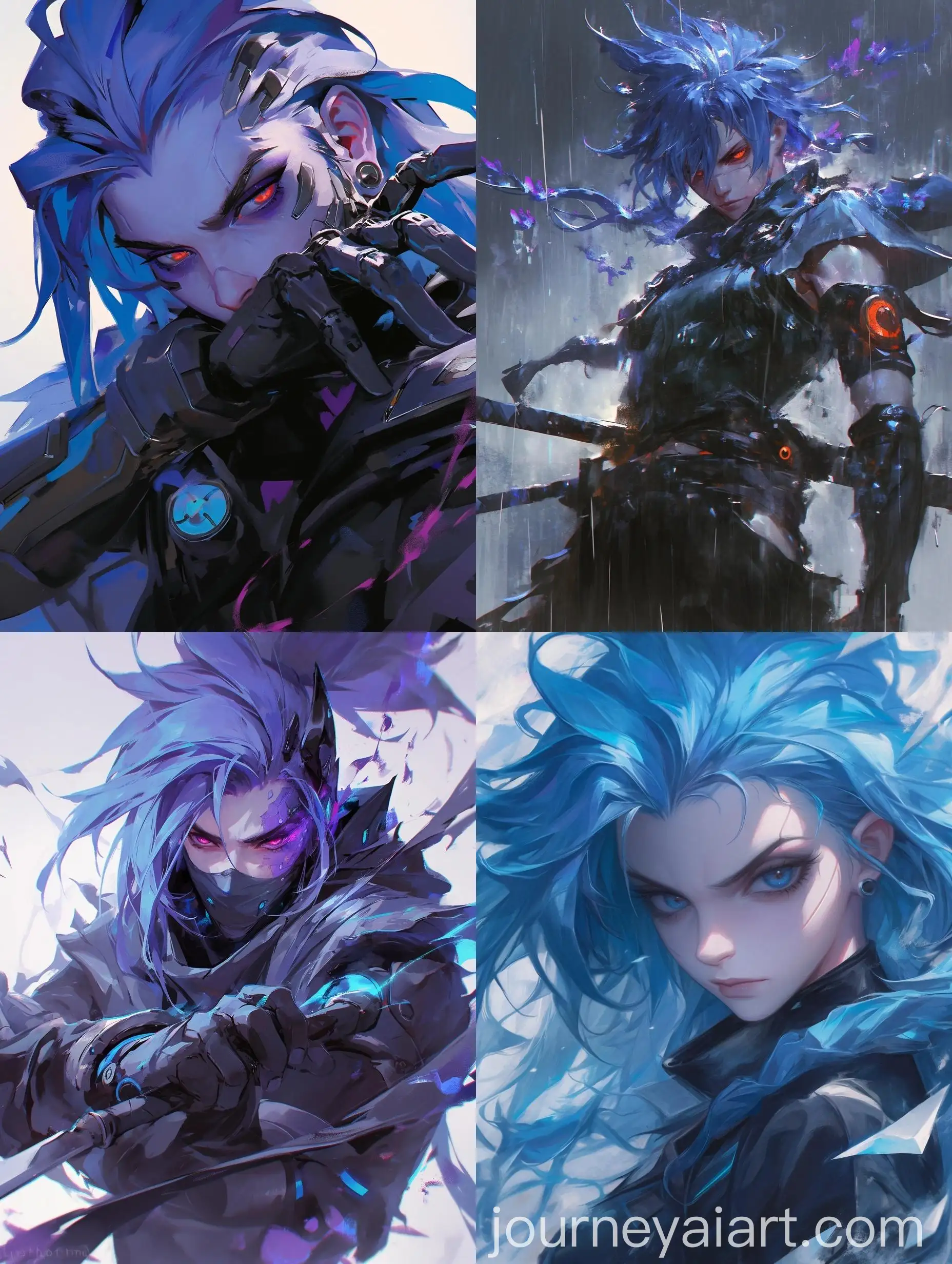 Rimuru-Tempest-Cyberpunk-Style-Art-with-Sharingan-Eye