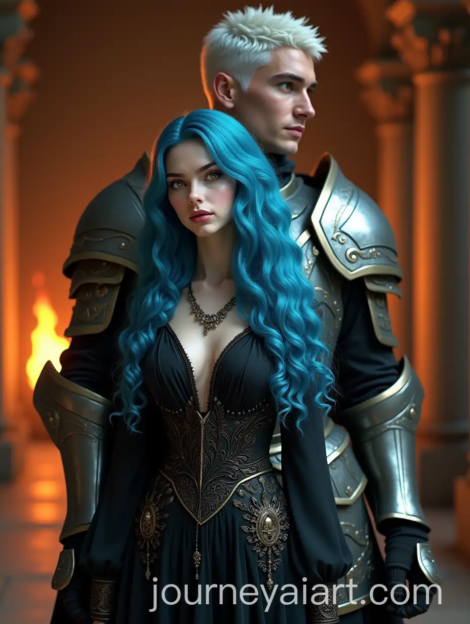 Fantasy-Couple-in-Dark-Magic-Setting-with-Intricate-Armor-and-Mystical-Lighting