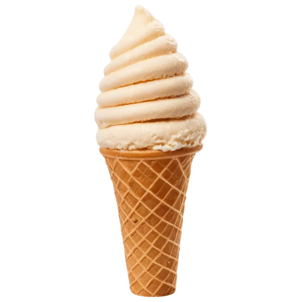 Vanilla-Flavour-Ice-Cream-Cone-PNG-Image-HighQuality-Transparent-Design-for-Versatile-Use