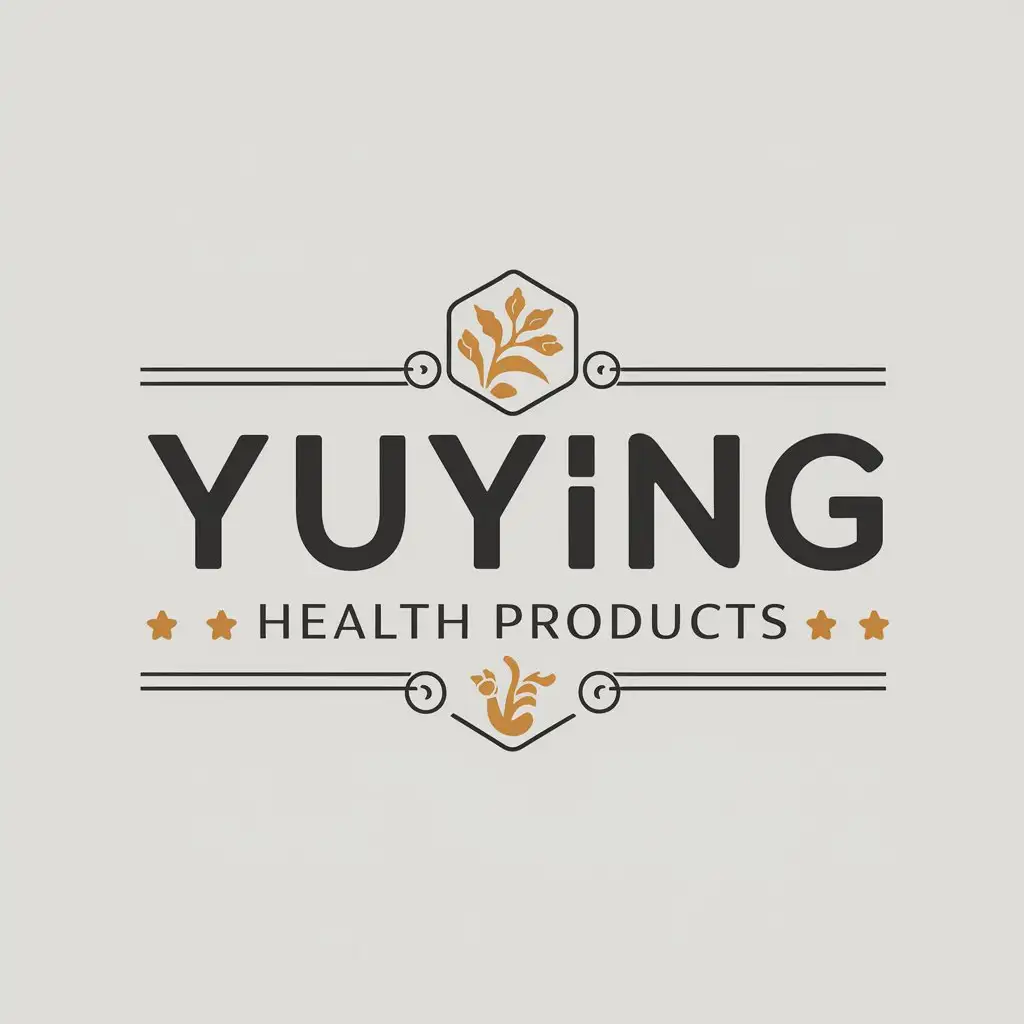 a vector logo design,with the text "yuying health products", main symbol:text logo,Moderate,be used in health product sales industry,clear background