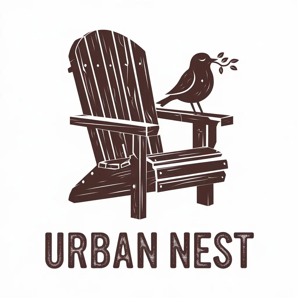 a vector logo design,with the text "Urban Nest", main symbol:Furniture,Moderate,clear background