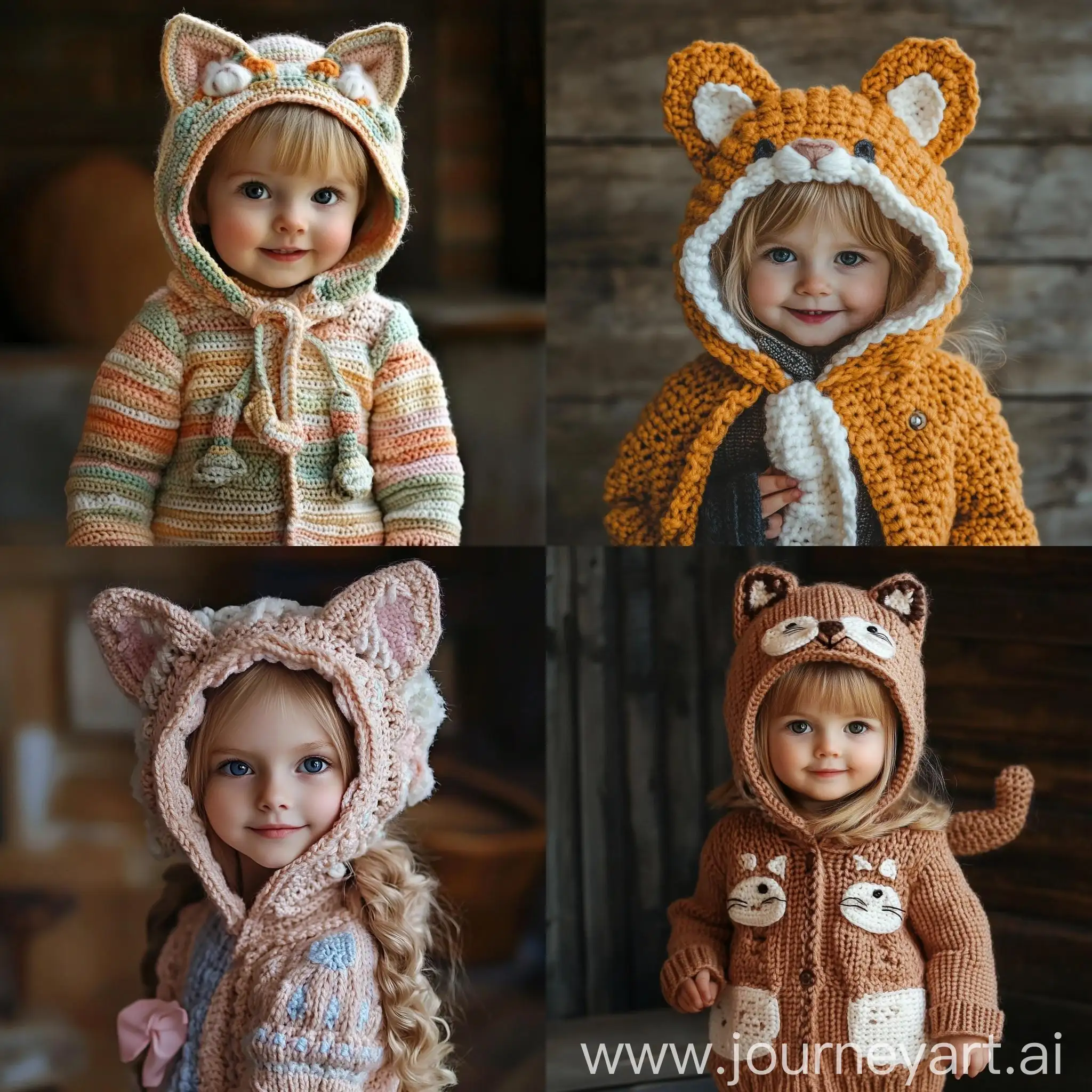 Children-Knitting-Kitty-Costumes-Lacy-Crocheted-Fashion