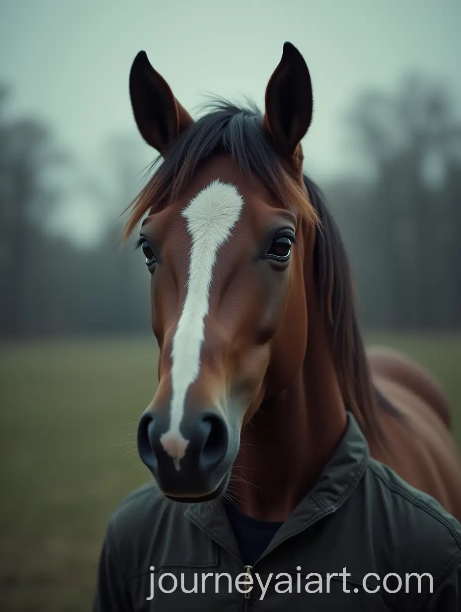 Teenage-Boy-with-Horse-Head-in-Steppe-Horror-Atmosphere
