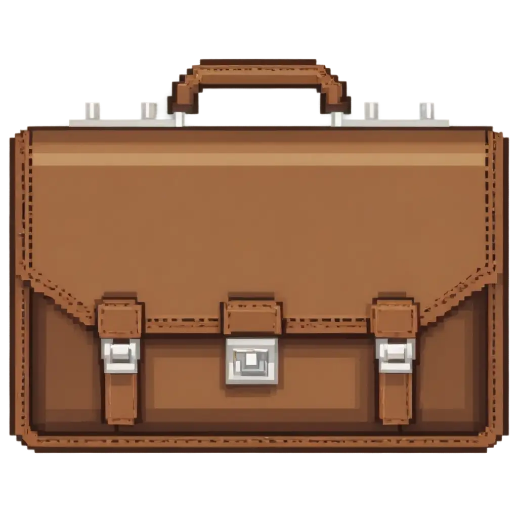 Open-Brown-Briefcase-in-Style-Pixel-Art-PNG-Enhance-Your-Visual-Content-with-Pixelated-Elegance
