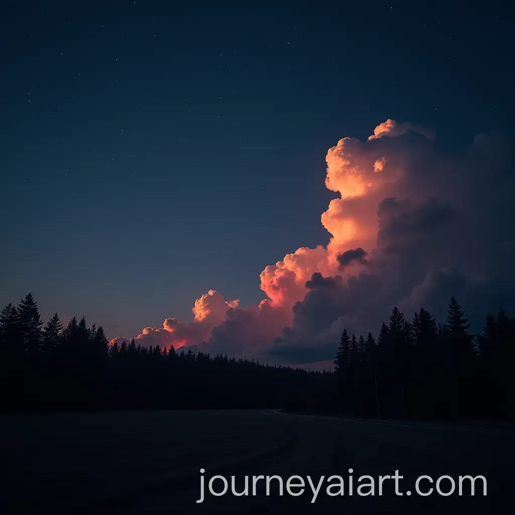 Moonlit-Forest-Night-with-Red-Clouds-4K-Wallpaper