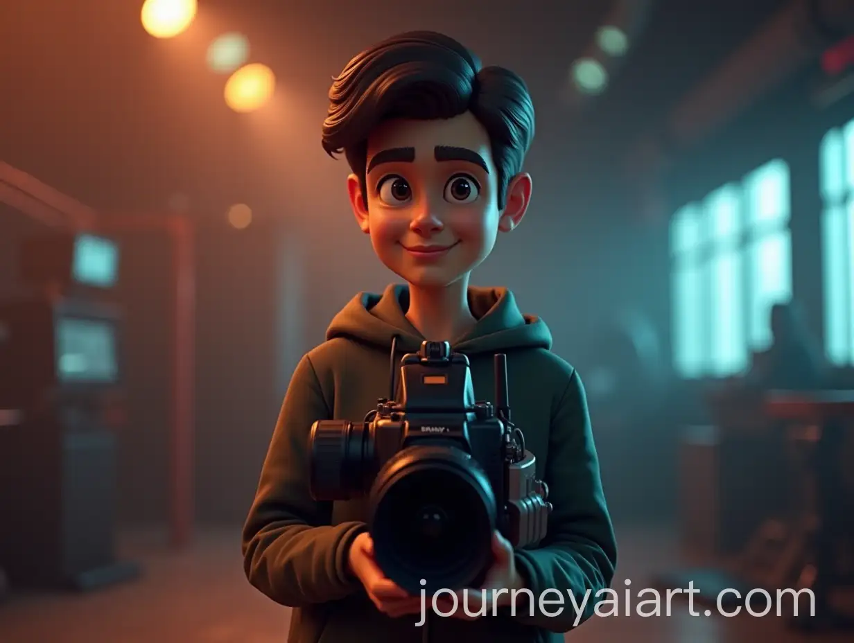 Young-Filmmaker-with-Cinema-Camera-in-HighTech-Studio-Setting