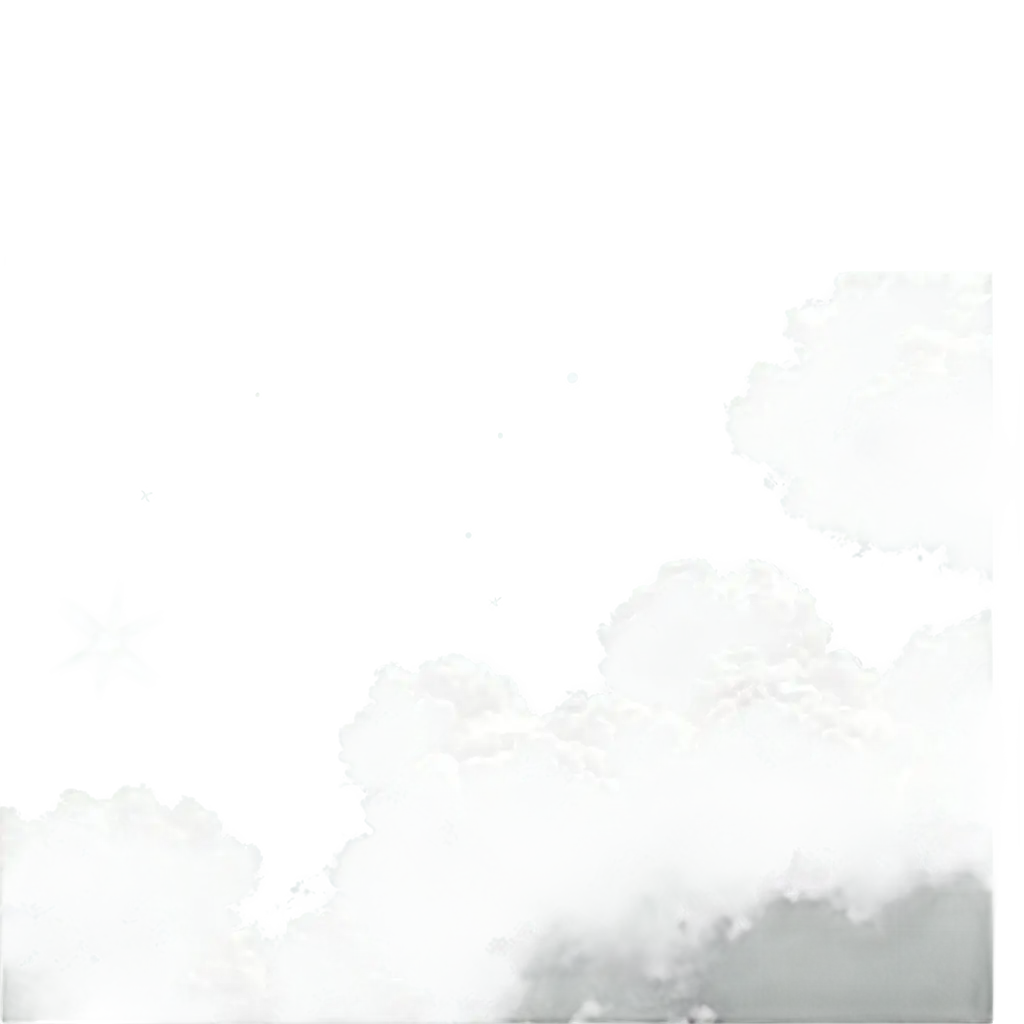 fluffy clouds with stars