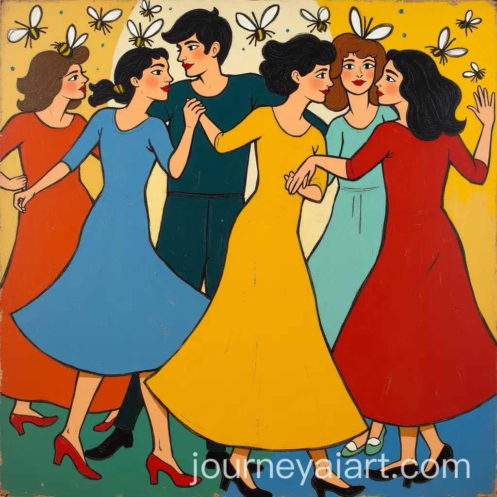 Dancing-Bees-in-the-Style-of-Henri-Matisses-La-Danse-II