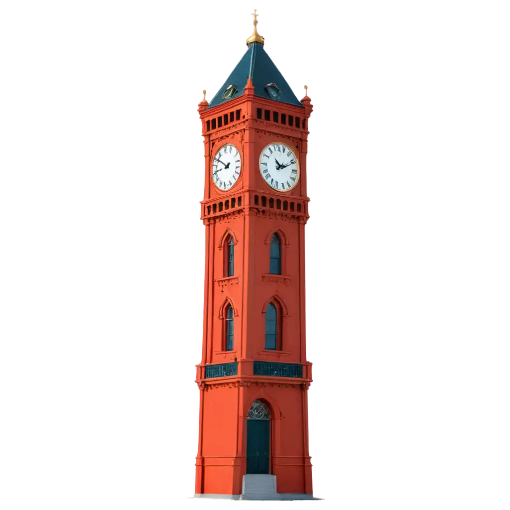 Red-Clock-Tower-PNG-Image-for-Stunning-Visuals-and-Creative-Projects