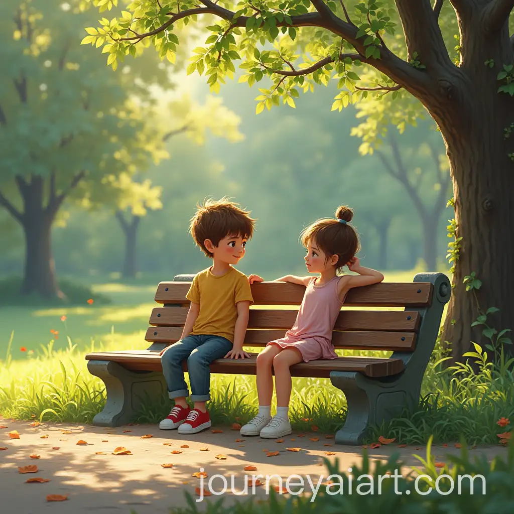 Child-Sitting-on-aAI-Art-Prompt-Expansion-Park-Bench-in-a-Peaceful-Outdoor-Setting