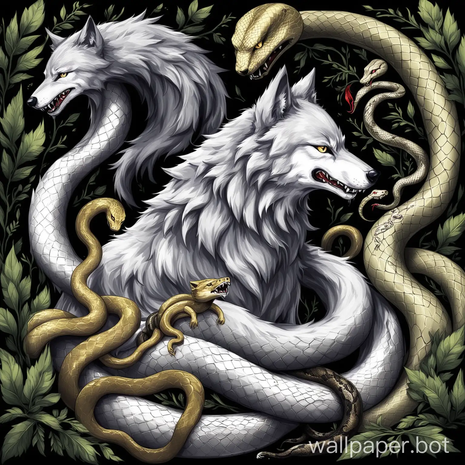 Fierce-Encounter-Between-Wolf-and-Snake