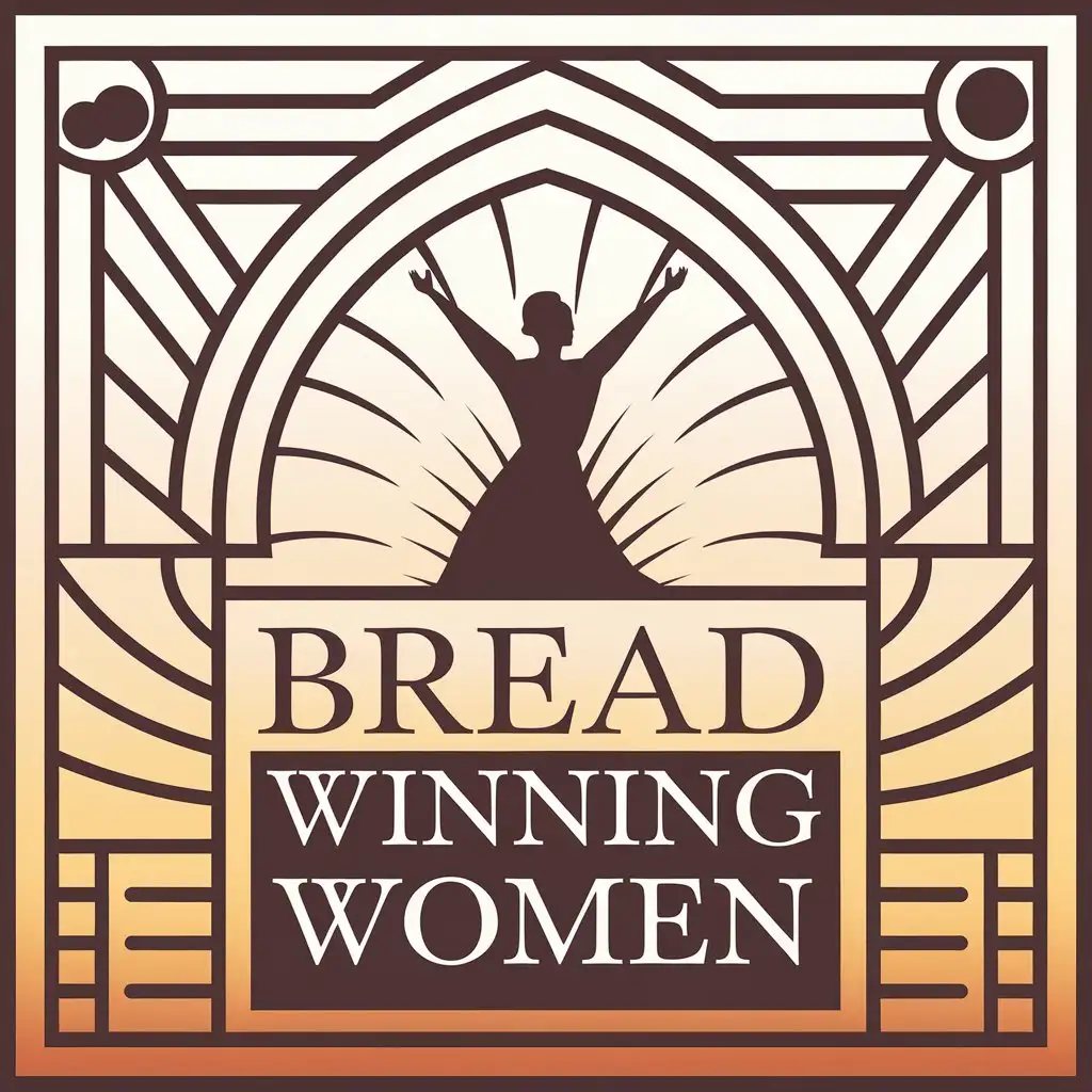 LOGO Design for Bread Winning Women Empowering Modern Aesthetic with Financial Growth Symbolism and Elegant Typography