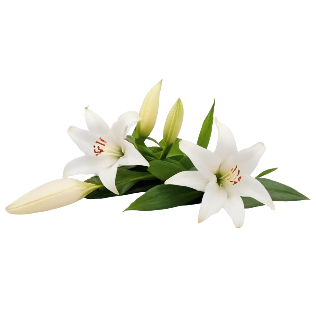 Exquisite-White-Lilies-PNG-Captivating-Floral-Art-for-Digital-Projects