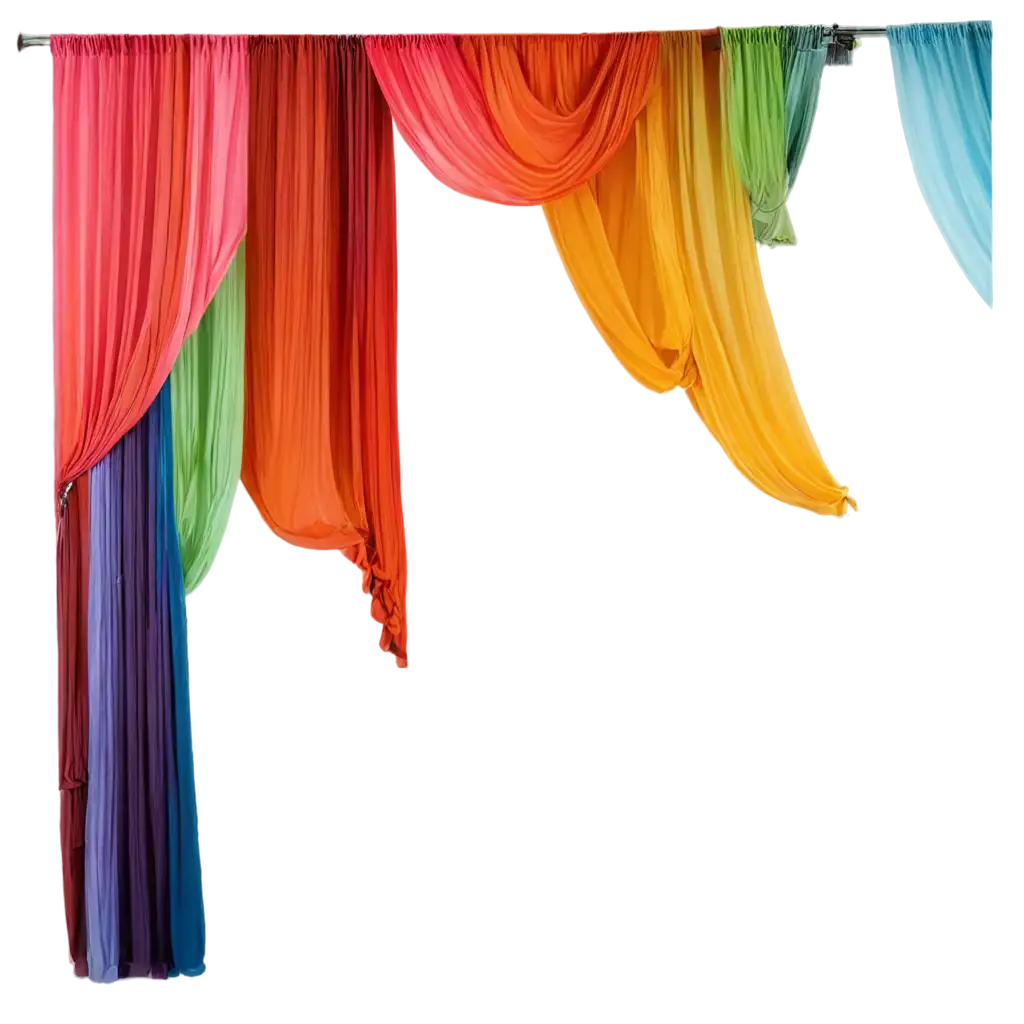 Colorful-Curtains-Floating-in-the-Air-Vibrant-PNG-Image-for-Creative-Visuals