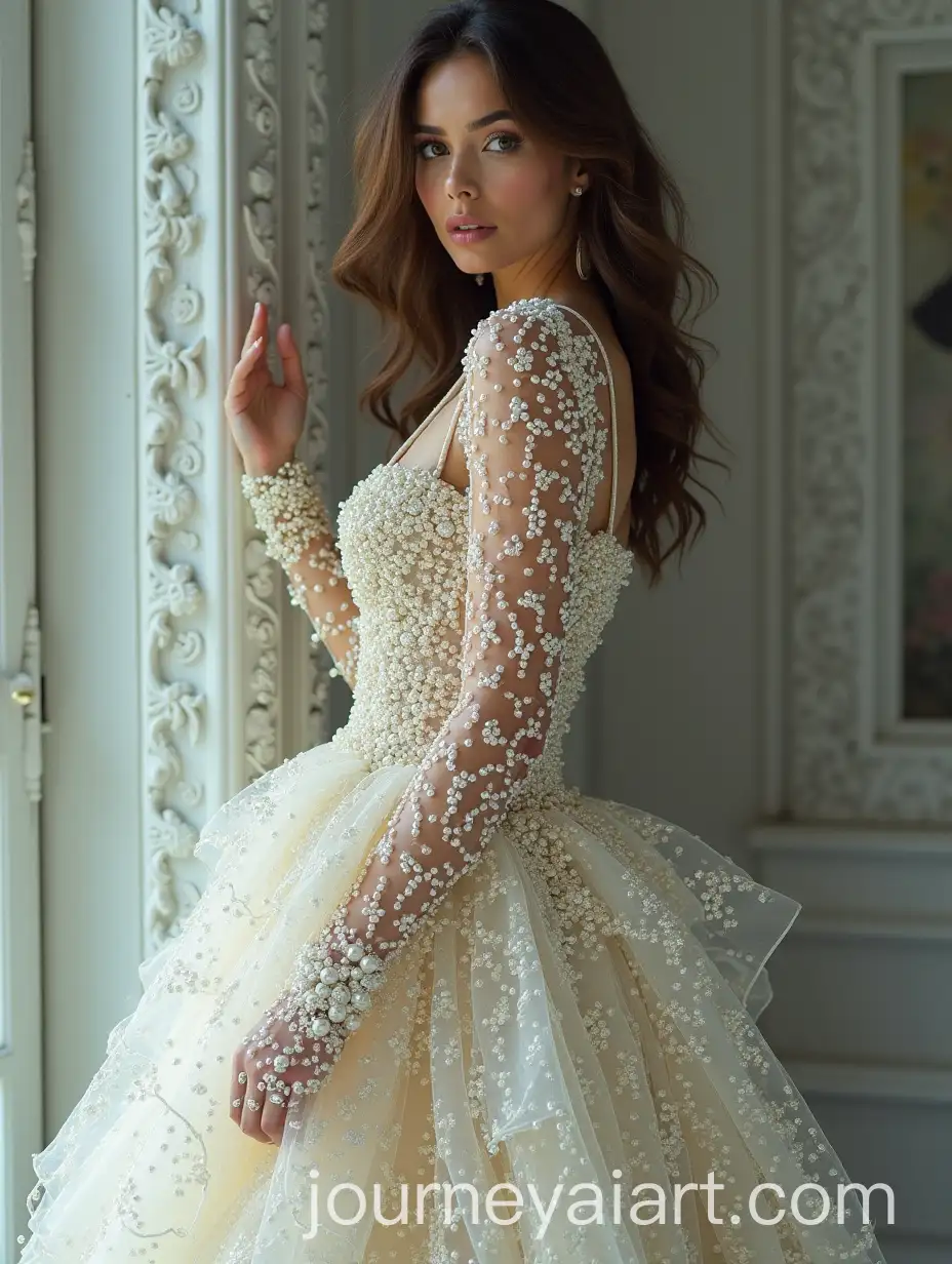 Ethereal-Woman-in-PearlEncrusted-Gown-Ultra-HighFashion-Editorial-Portrait