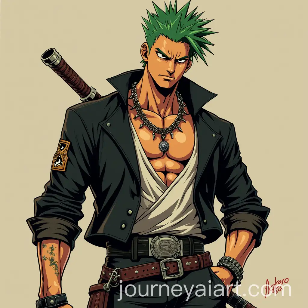 Roronoa-Zoro-in-Punk-Style-Anime-Fashion