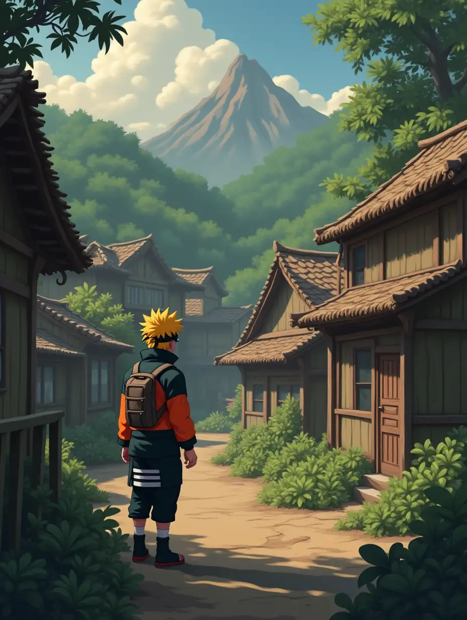 Create Naruto in a village named Mokitompia