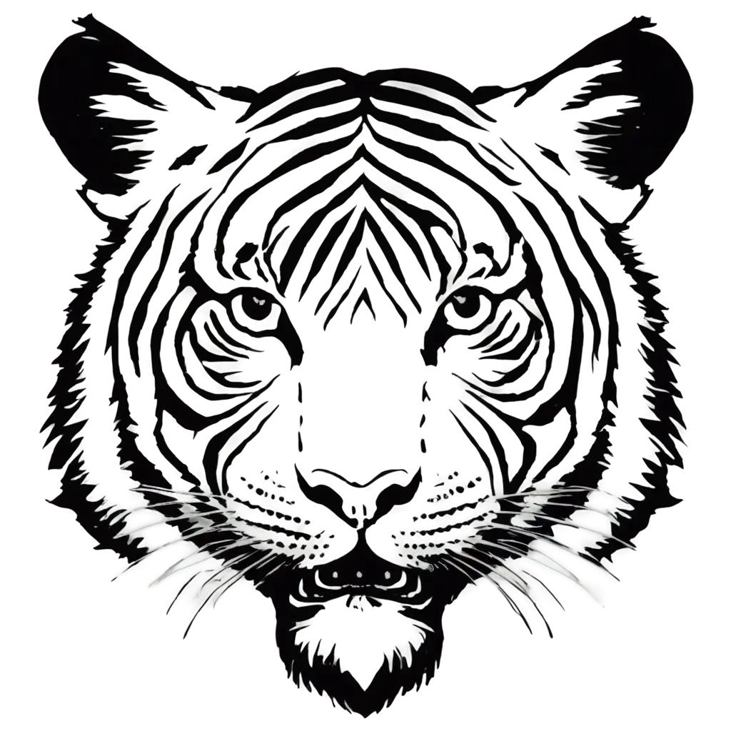 Tiger-Simple-Design-PNG-Captivating-and-Versatile-Artwork-for-Various-Uses