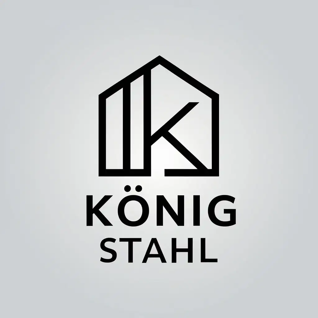 LOGO-Design-For-KNIG-STAHL-Minimalistic-Metal-Frame-Concept-for-Construction-Industry