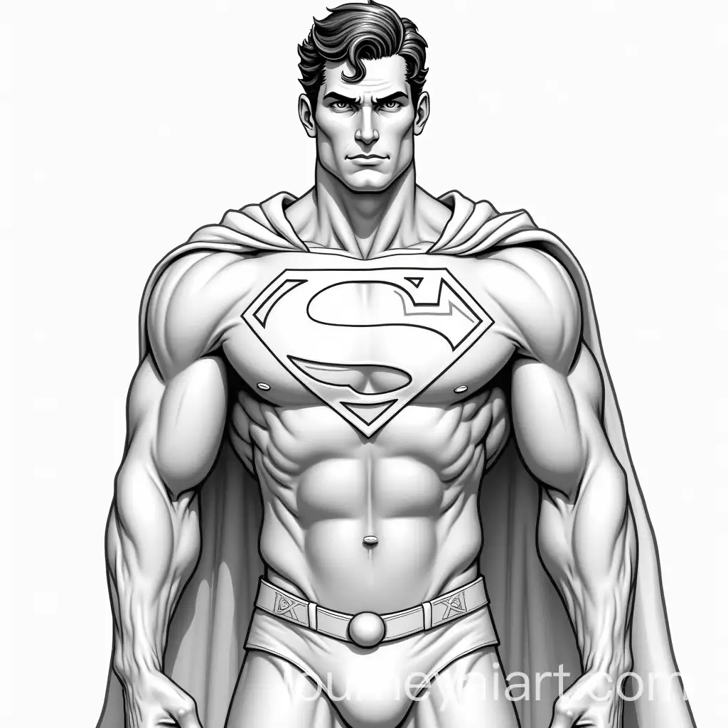 Intricate-Black-and-White-Illustration-of-Supermans-Internal-Anatomy