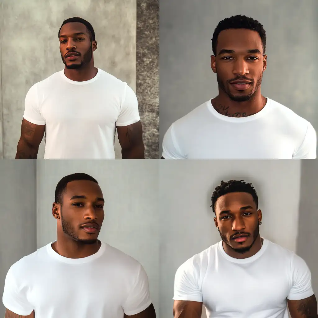 Handsome-Black-Man-in-White-Tshirt-Portrait