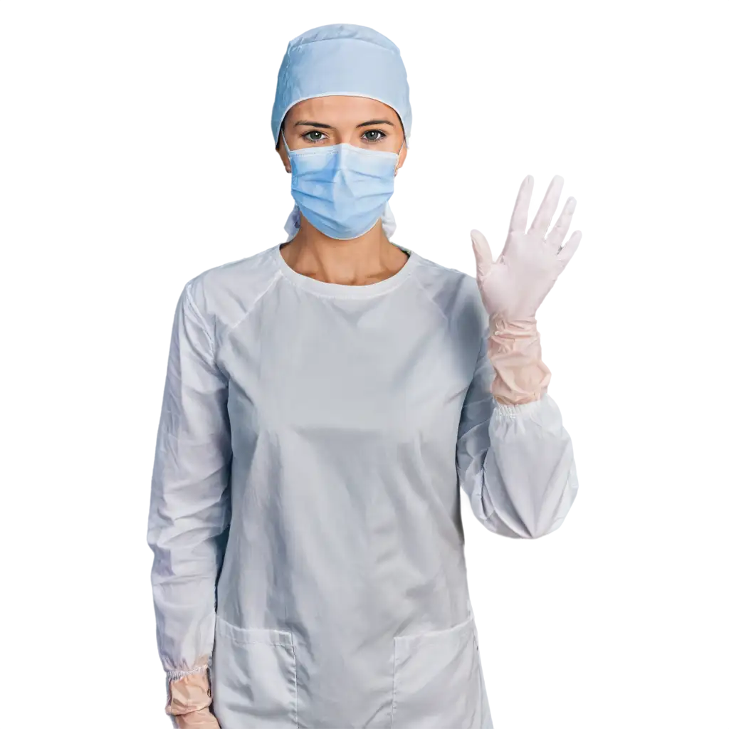 Create-a-PNG-Image-of-a-Woman-in-Surgical-Protection-Equipment-Vest-Gloves-Mask-and-Cap